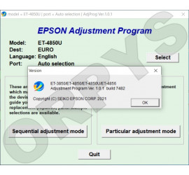 Epson ET-3850 ET-4850 ET-4850U ET-4856 Adjustment Program