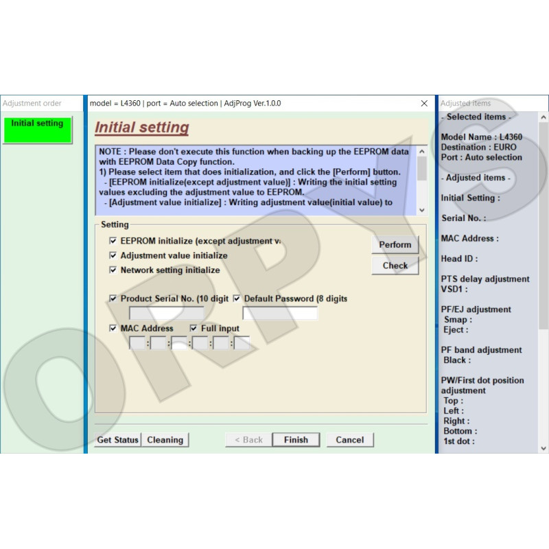 Epson L4360, L4366, L4367 Adjustment Program by ORPYS