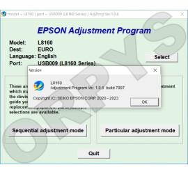 Epson L8160 Adjustment Program